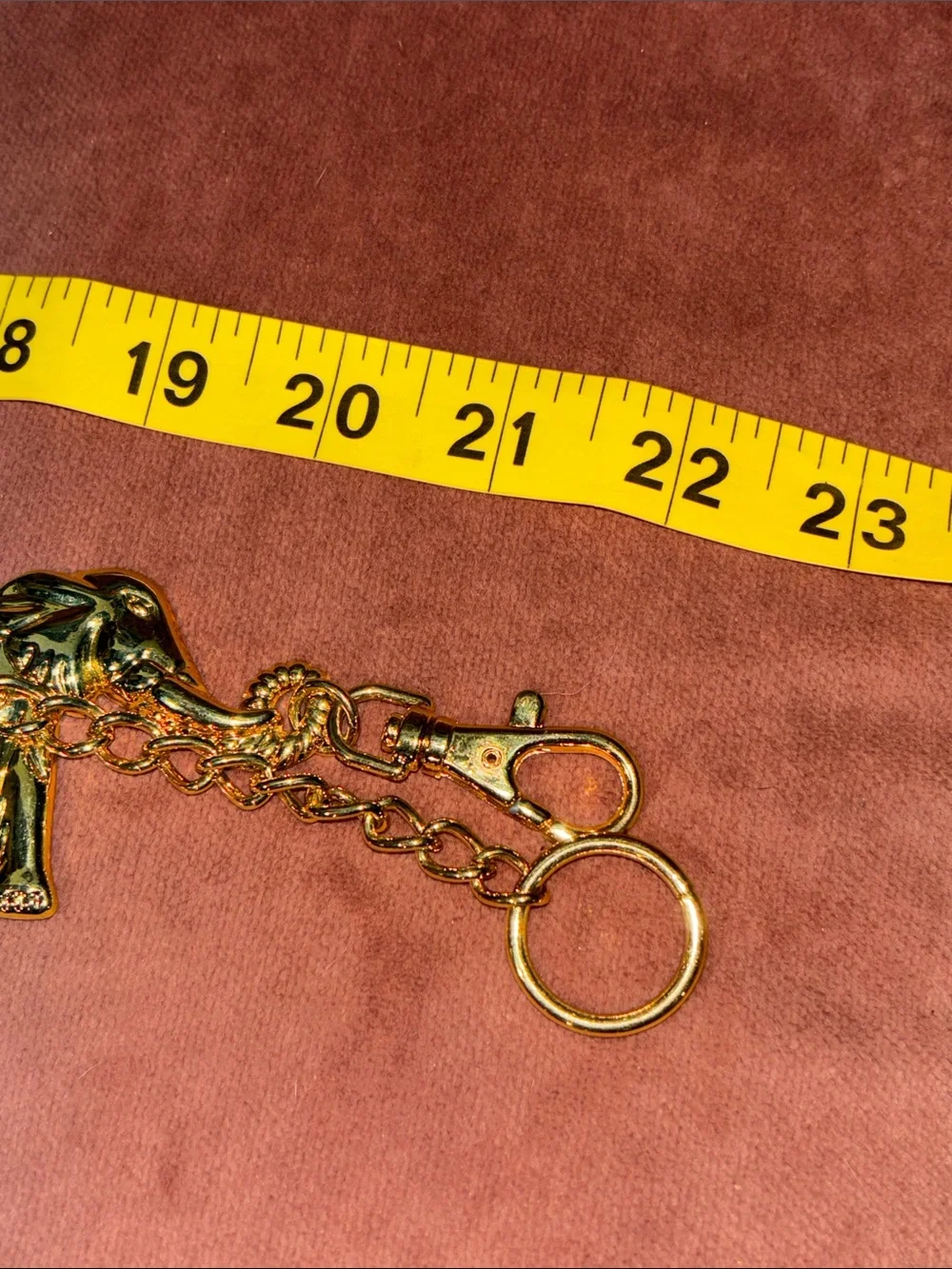 Vintage gold tone metal elephant link belt women’s 42” statement chain belt
